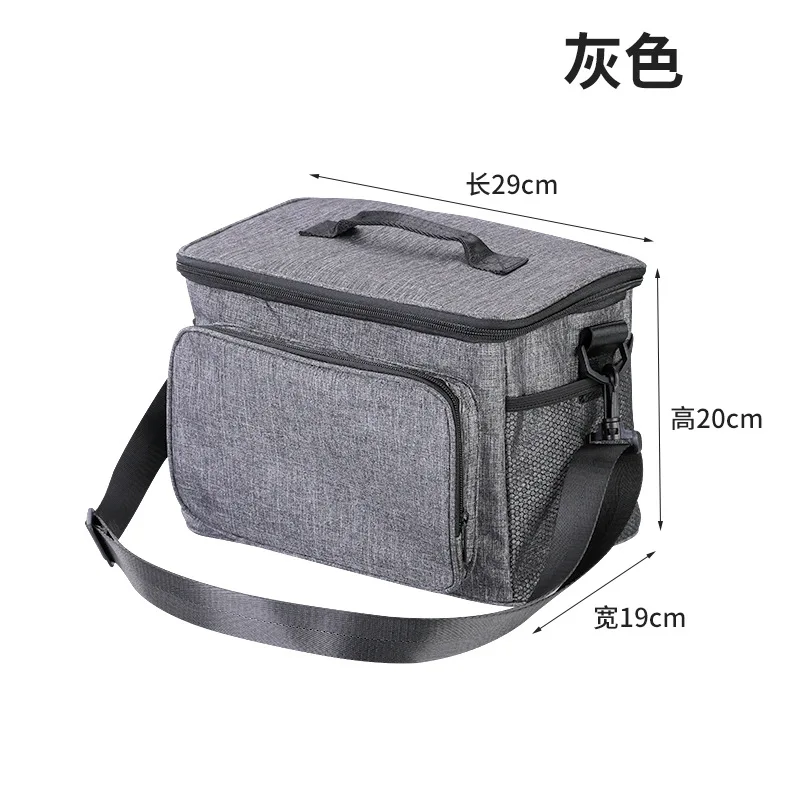 Oxford cloth thermal insulation bag, office worker large-capacity outdoor picnic bag, seafood refrigerated lunch box thermal