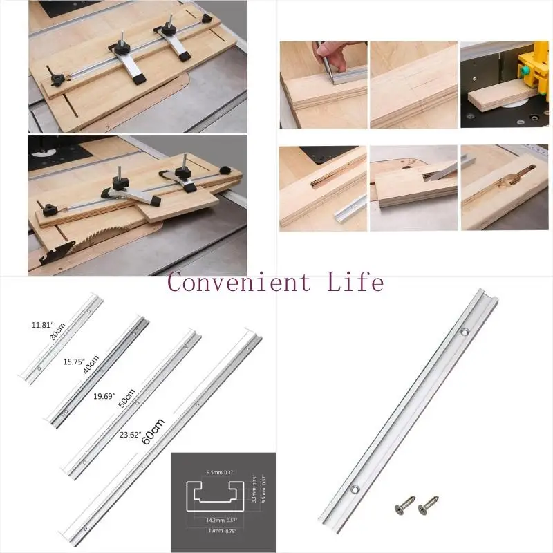 

L1EE T-Tracks with Predrilled Mounting Holes Double Cut Profile for Router Table