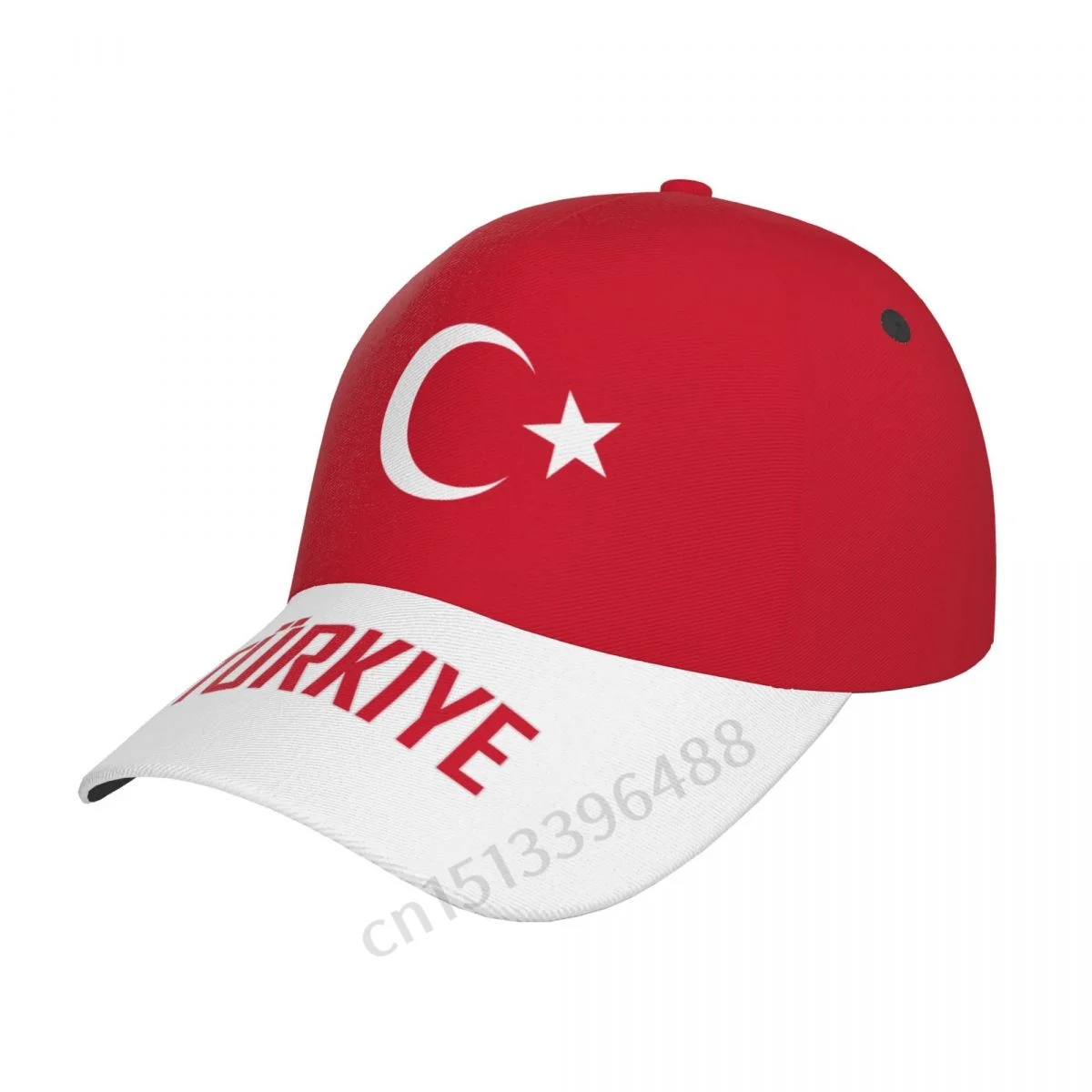 Turkey Flag 3D Soccer Hats Sun Baseball Cap Breathable Adjustable Men Women Outdoor Fishing Hat