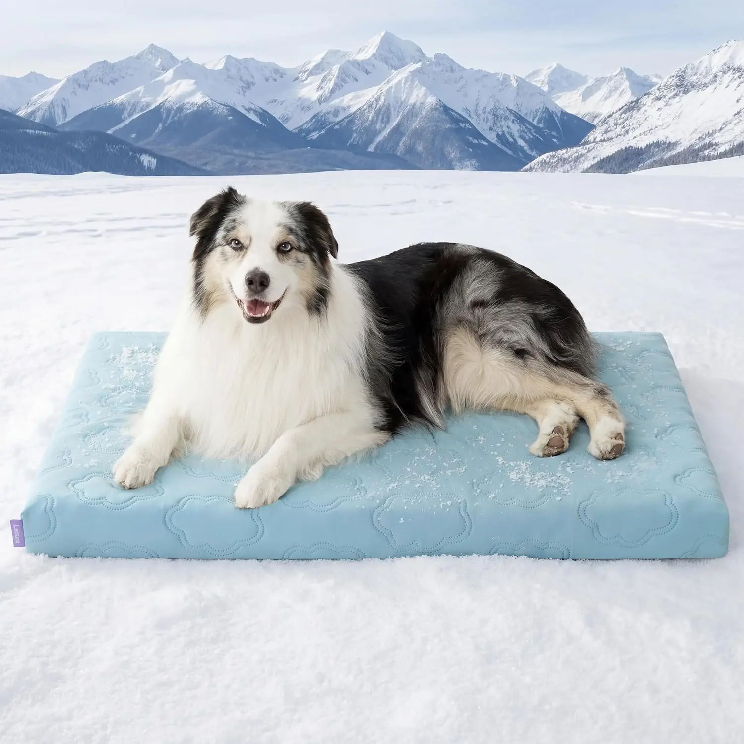 

Охлаждающая лежанка для собак XL со съемным чехлом, дышащий ортопедический коврик для крупных питомцев, 41x27 дюймов