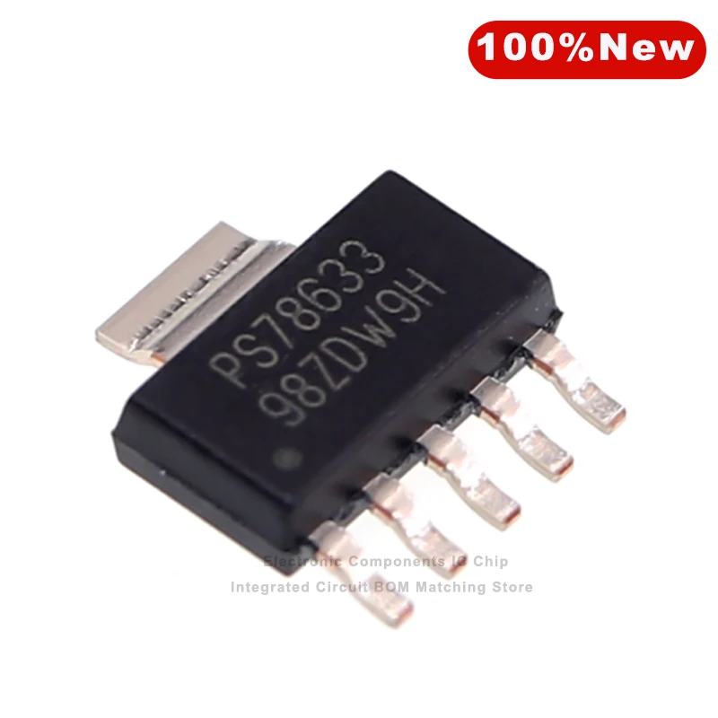 5pcs/Lot TPS78633DCQR PS78633 TPS78633DCQRG4 SOT223-6 LDO Voltage Regulators High PSRR Fast RF High-Enable 1.5A