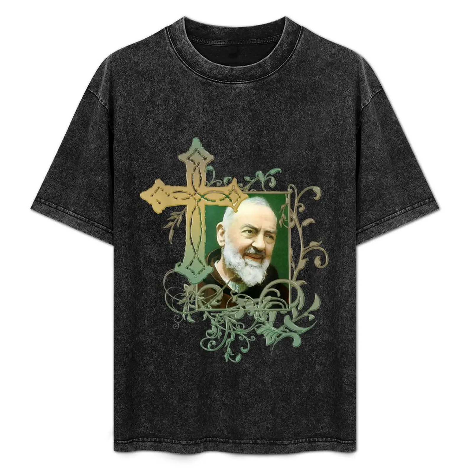 St Padre Pio Prayer Cross Catholics Holy Saints T-Shirt anime clothes animal prinfor boys baggy shirts designer t shirt men