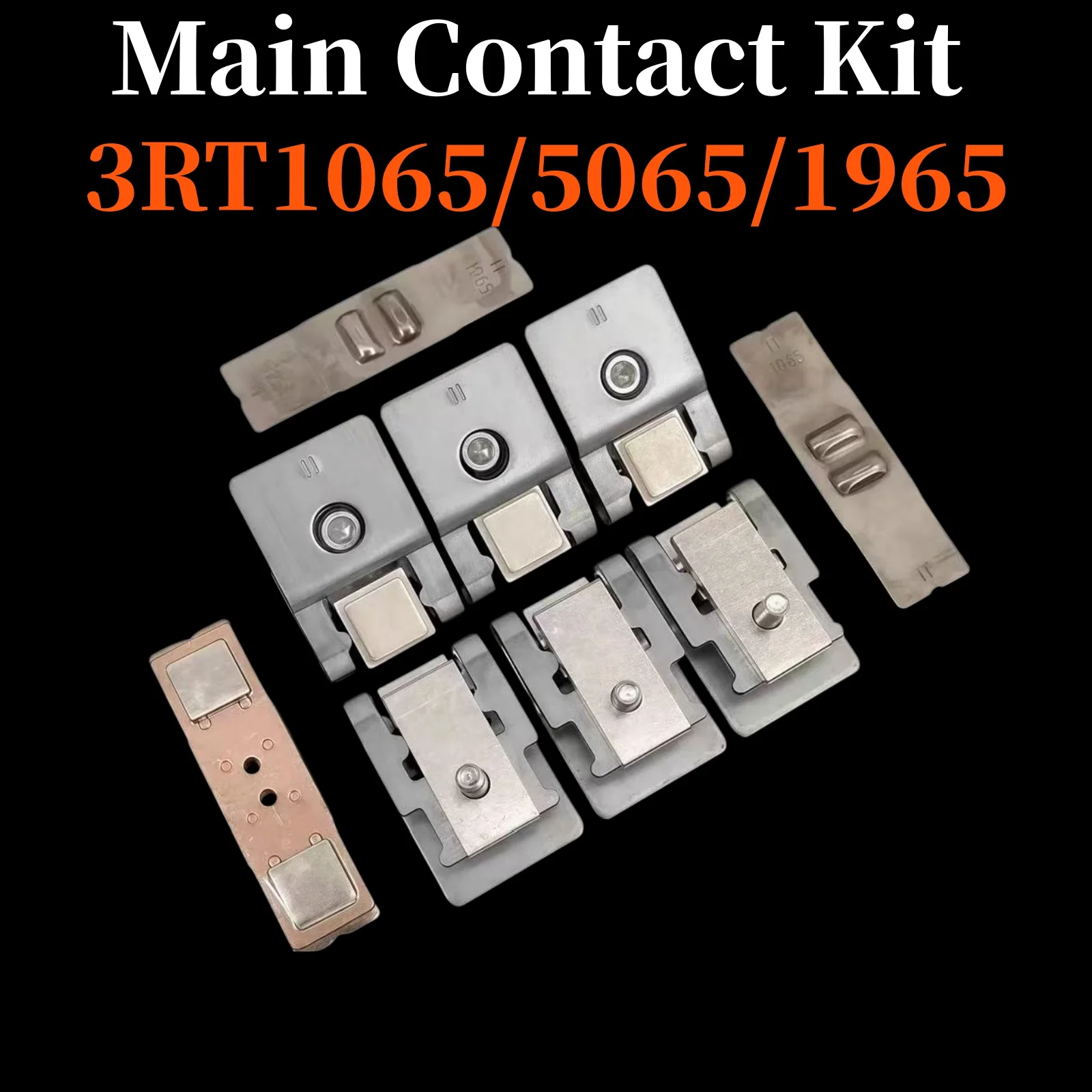 Contact Kit 3RT1965-6A - 9PCS Stationary & Moving Contacts Replacement for 3RT1065 3RT5065 Contactor, Silver Alloy