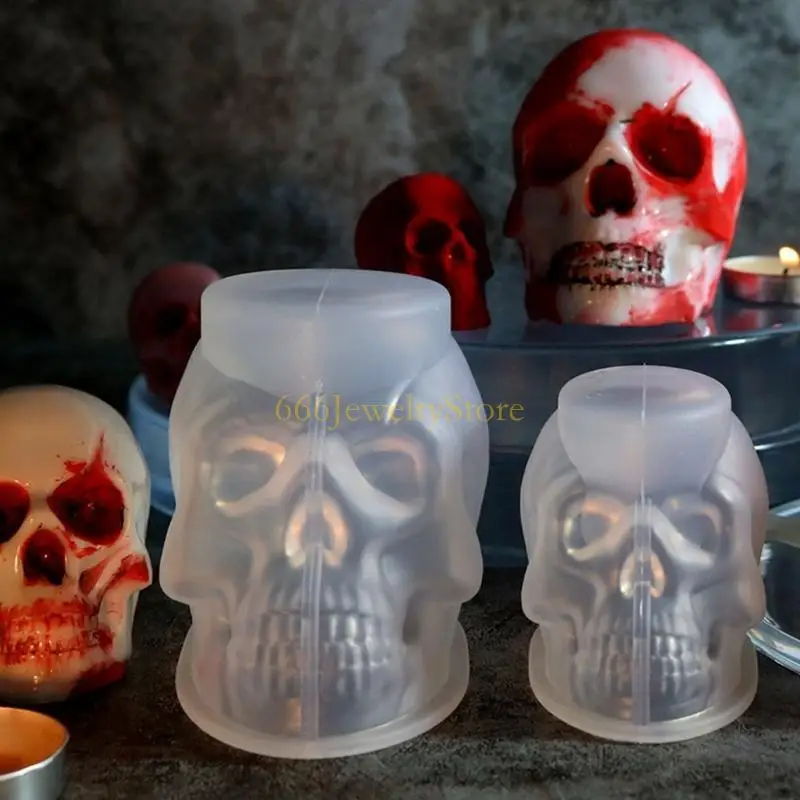 F2TD Skull Silicone Mold for Resin Casting Skull Resin Mold for DIY Home Decor
