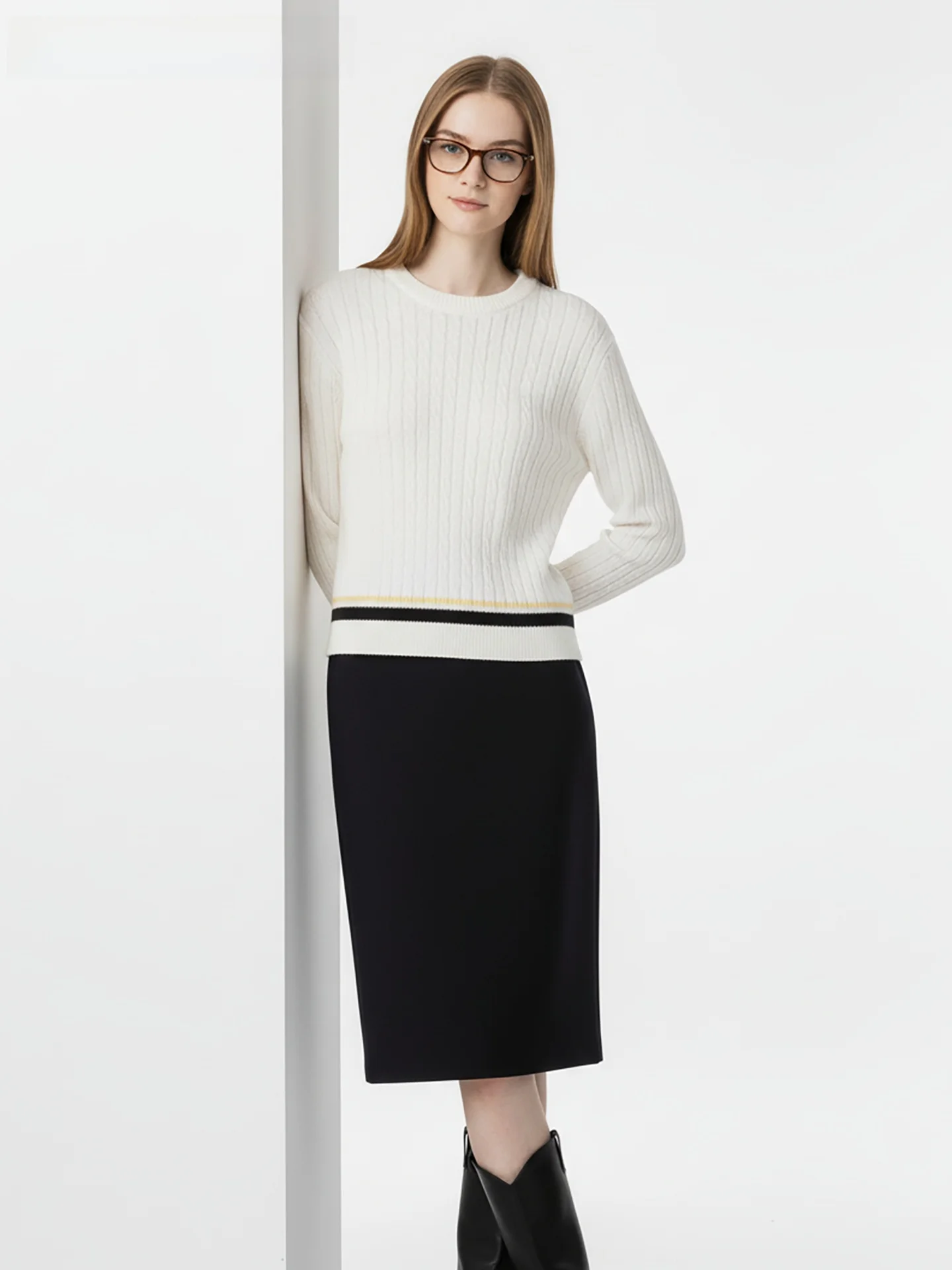 

Женский шерстяной вязаный свитер с круглым вырезом и узором из кисточек, мягкий, свободного кроя, с длинными рукавами, термотоп