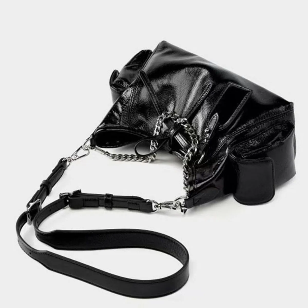Fashion pure color square handbag for women 2026 new model simple and chain cross-body bag shoulder bag