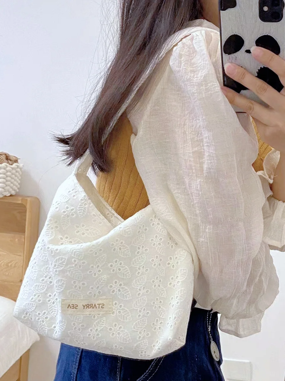 

Милая женская кружевная сумка на одно плечо с цветочной вышивкой, женская маленькая тканевая сумка через плечо с цветочным принтом, маленькая тканевая сумка Fre Sle, магнитная буле