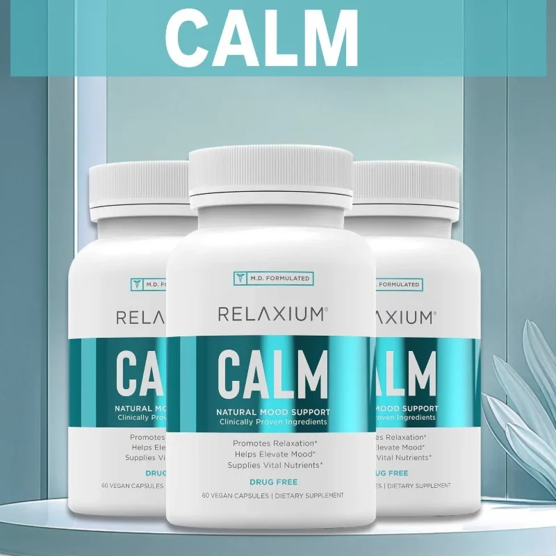 

Calm Supplement for Natural Mood, Stress, Focus, Brain, Energy, Sleep Health Support