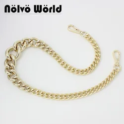 30-130cm On sale Light Weight Silver Alumium Metal Bag Chain Ladies New Handbag Shoulder Light Gold Chain Strapping