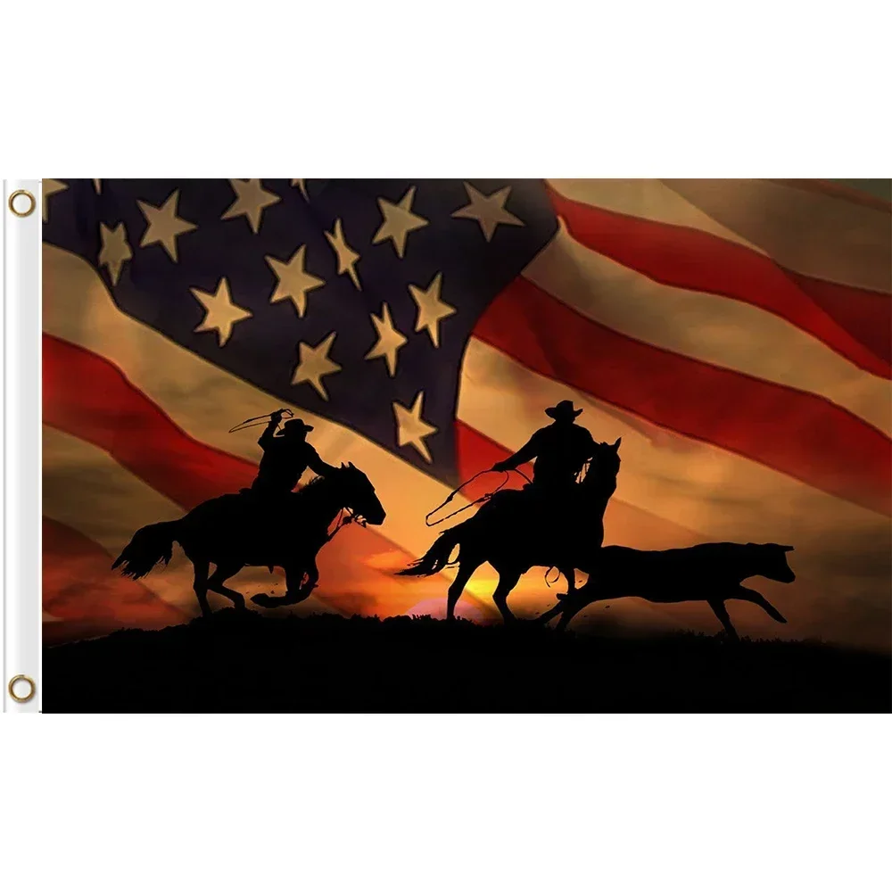 90x150cm banner of single sided for RIDE A COWBOY FLAG WITH CUSTOM GIFT BANNER