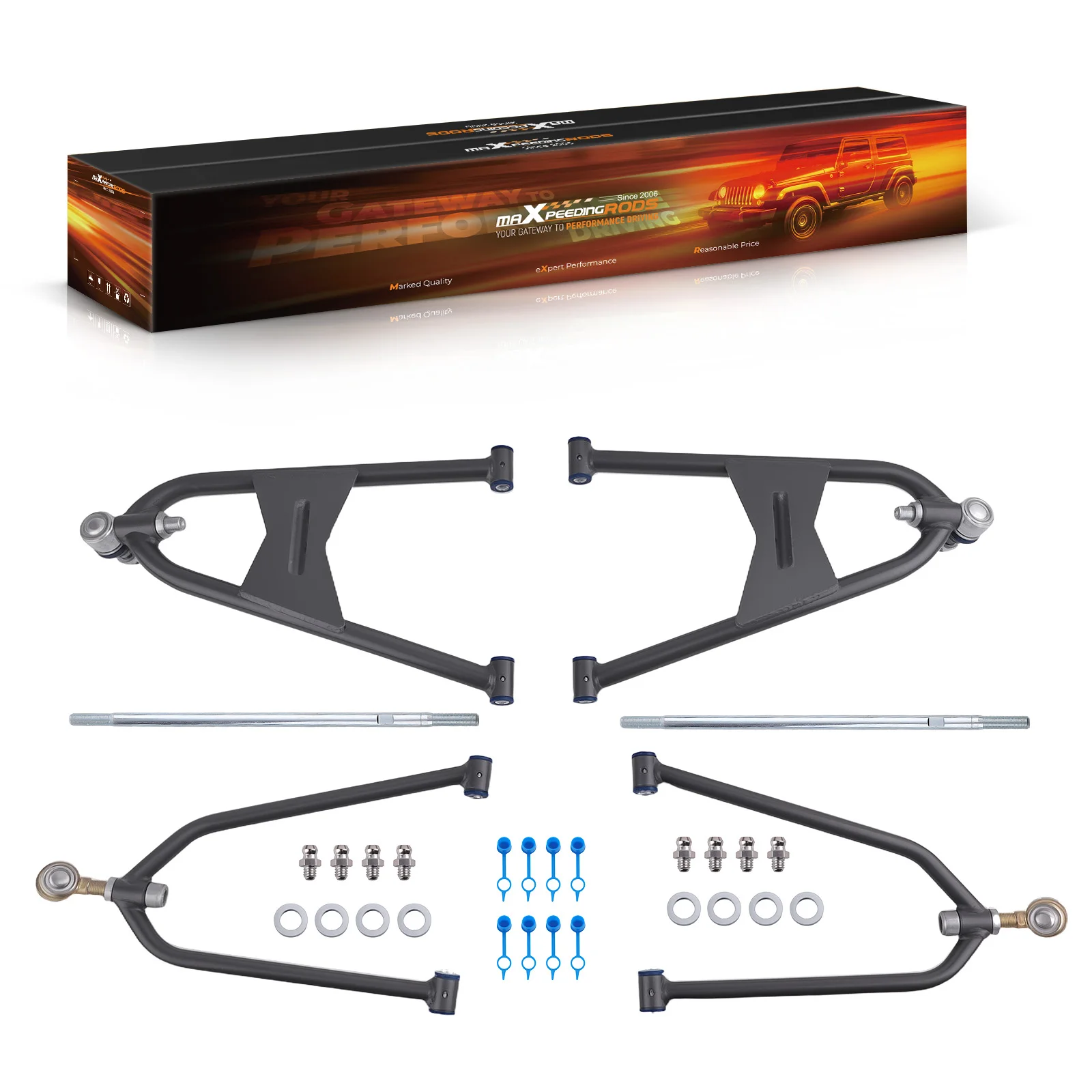 

4pcs Fully Front Adjustable A Arms Set For Honda TRX 450R TRX450R All Years