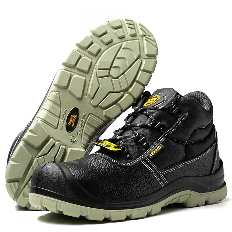 Indestructible Shoes Work Boots Men Steel Toe Shoes Puncture-Proof Work Safety Shoes Wear-resistant Waterproof Leather Boots