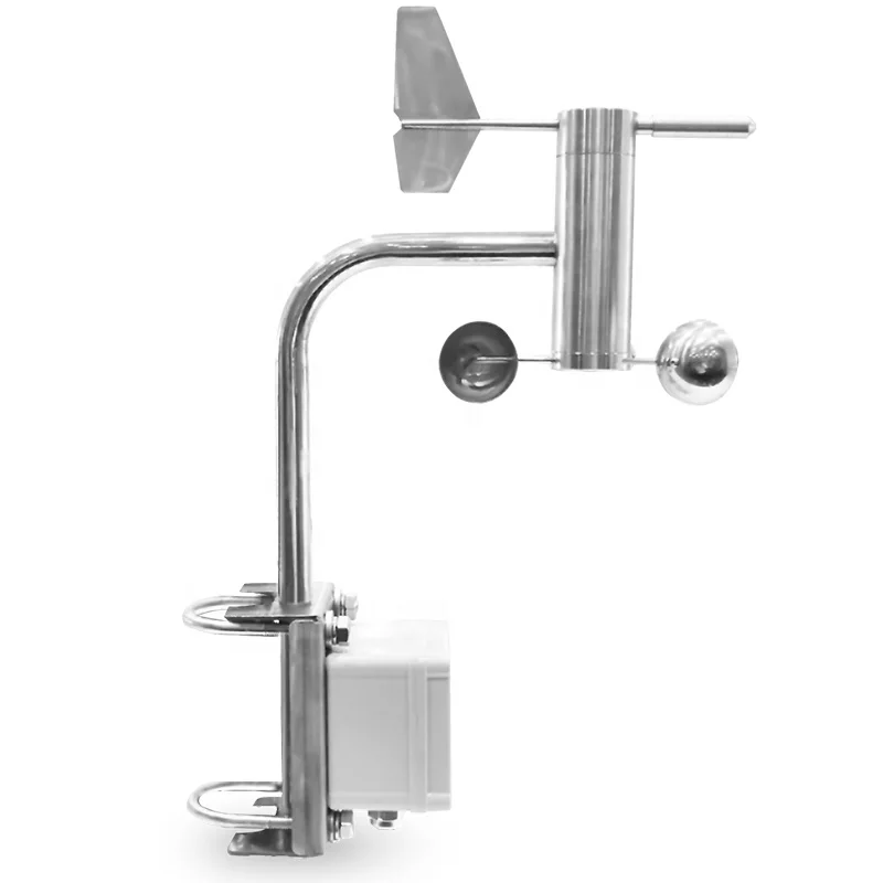 Three-Cup Digital Anemometer with Data Logger Stainless Steel Nautical Weathervane Marine Supplies