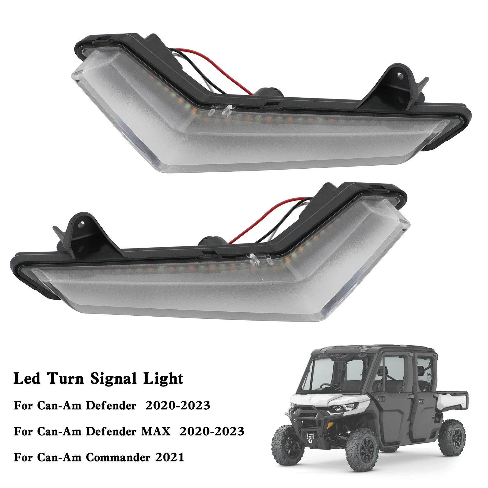 

Artudatech LED Front Turn Signals Light Daytime Running For Can-Am Defender Max 2020-2023