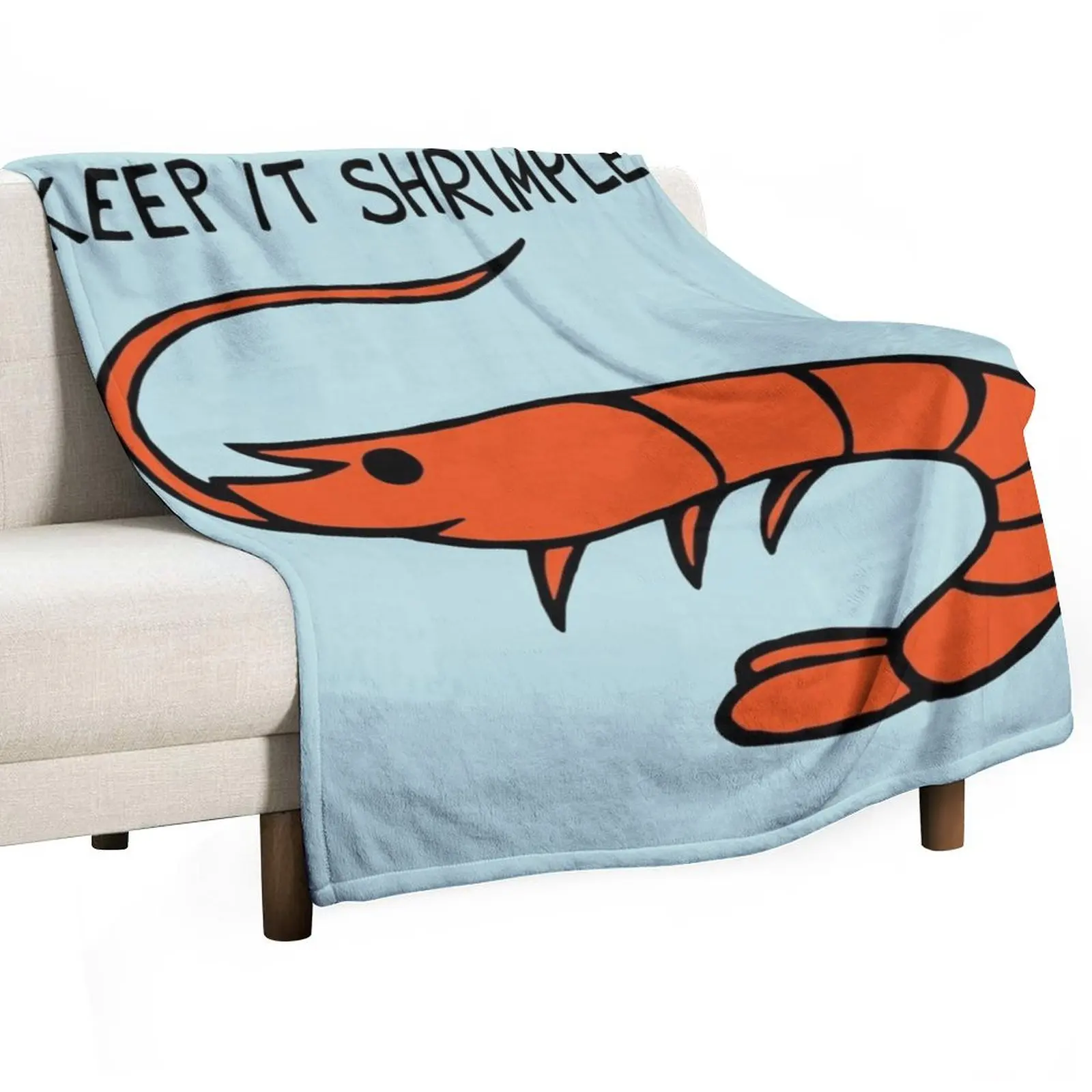 

Keep It Shrimple / Simple Shrimp Throw Blanket Soft Warm Blanket Gift for Grandparents