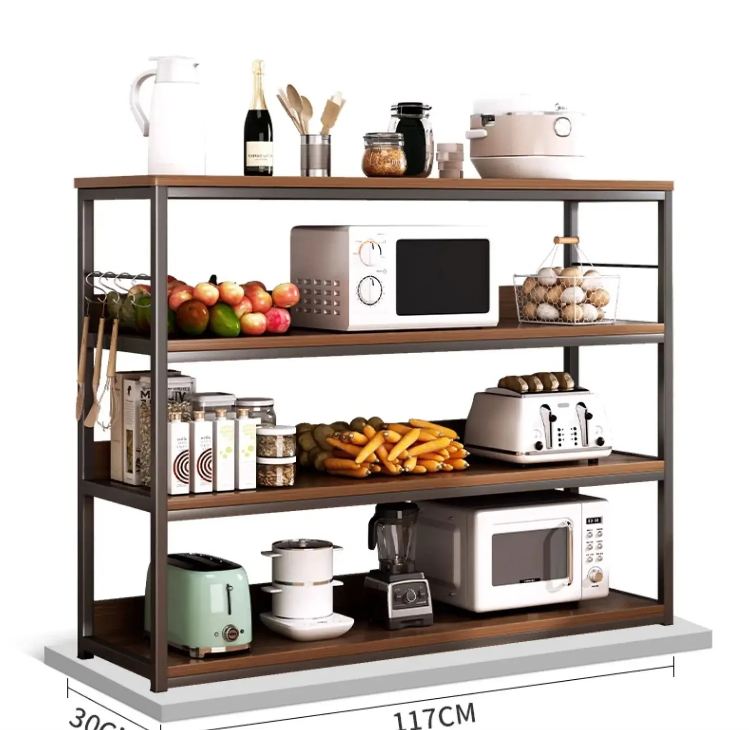 Kitchen rack Floor-to-ceiling multi-functional household multi-layer storage rack Designer high-end sense