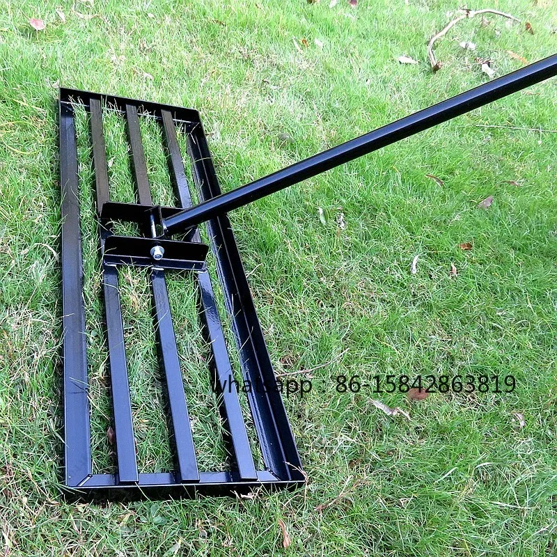 Lawn Leveling Rake, Leveling Machine, Soil Fertilizer Tool, Garden Farm Vegetable Plot Push-Pull Leveler, Sand Rake, Grass Rake