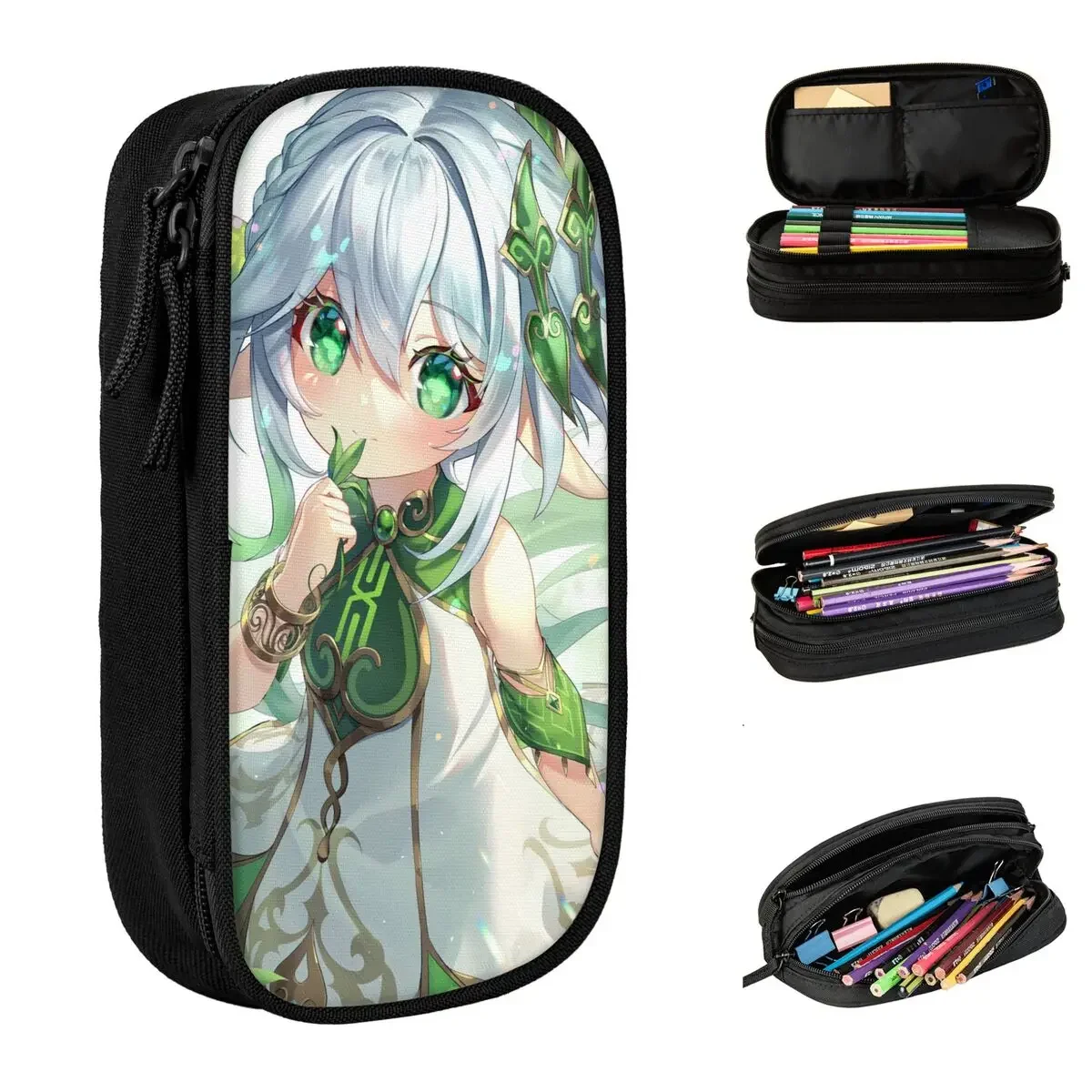 

Genshin Impact Nahida Pencil Case Classic Anime Pen Bags Student Big Capacity School Supplies Zipper Pencilcases