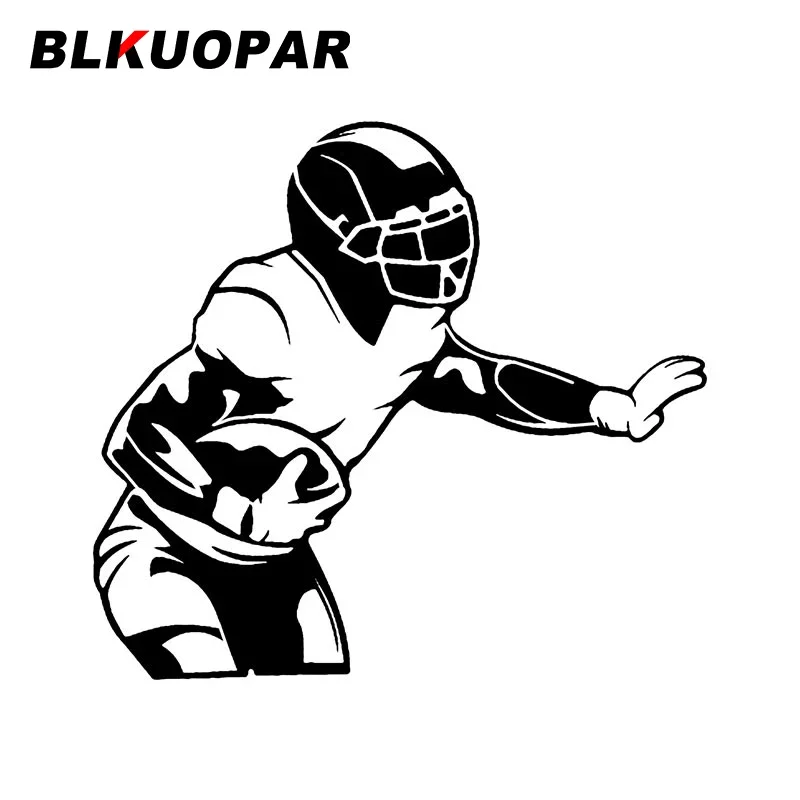 BLKUOPAR Rugby Player Holds The Ball Car Stickers Vinyl Creative Anime Decal Scratch-Proof Windows Motorcycle Car Accessories