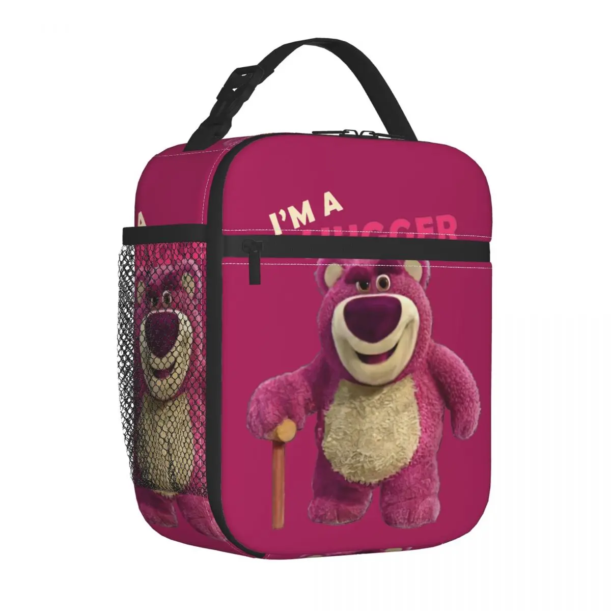 هاجر الفراولة الدب معزول أكياس الغداء المحمولة لوسو وجبة الحاويات حقيبة حرارية حمل علب الاغذية الشاطئ في الهواء الطلق الرجال النساء #2