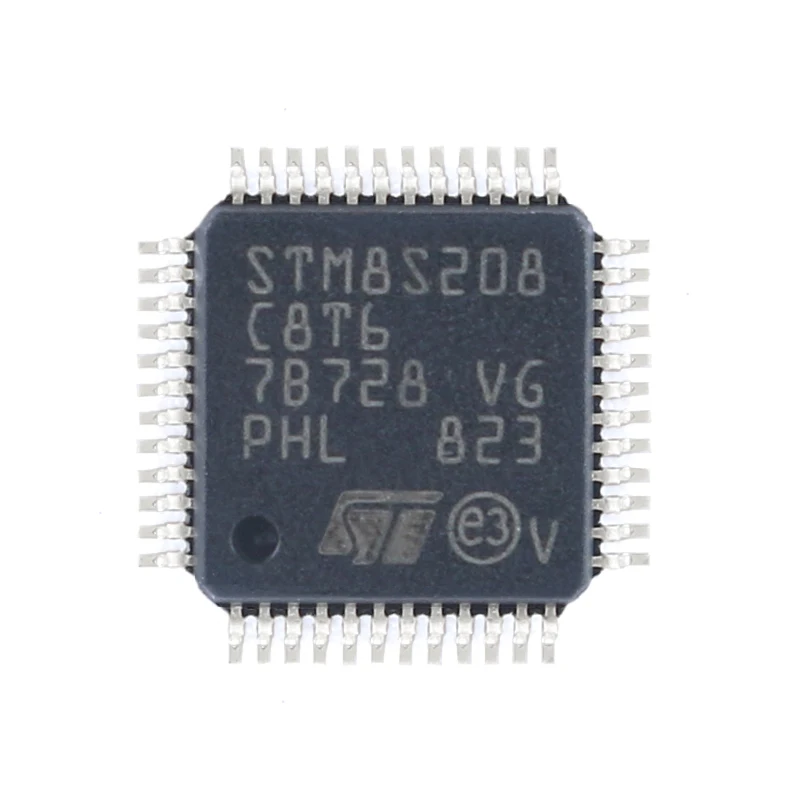 Original genuine STM8S208C8T6 LQFP-48 24MHz/64KB/8-bit