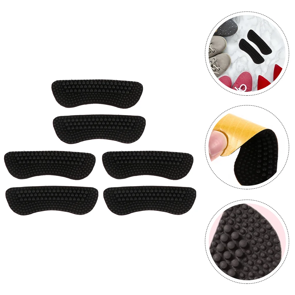 

3 Pairs Silicone Heel Posts Pads Grip Stickers Soft Insole Grips Feet for Shoes 4D Liner Silica Gel Self-adhesive Miss