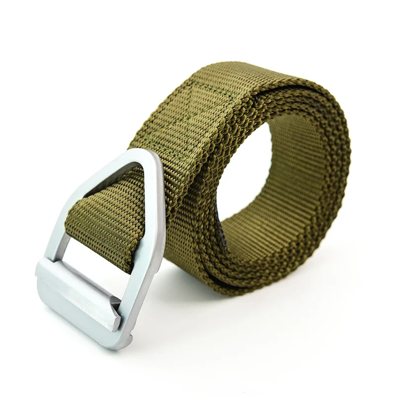 أحزمة على الطراز التكتيكي، حزام خصر للرجال، أحزمة بإبزيم معدني على شكل مثلث كاجوال #3