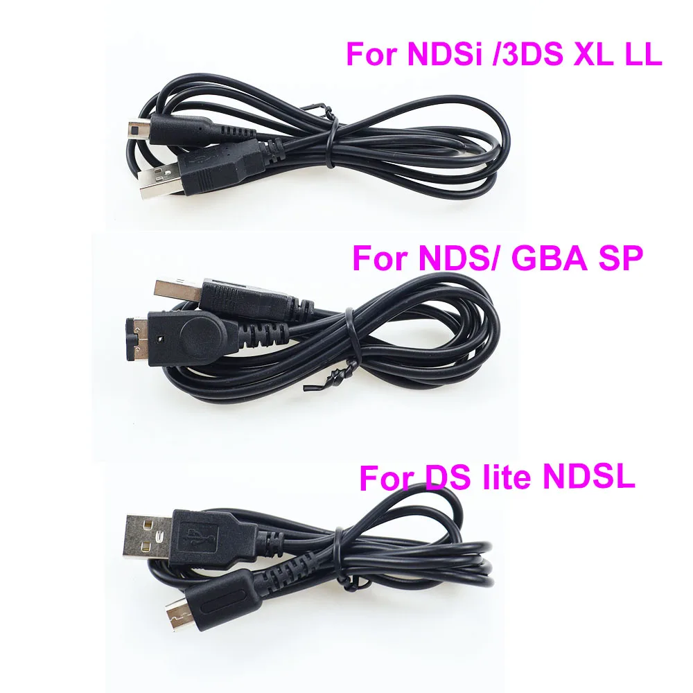 Yaru para nintendo ds lite dsl ndsl para ndsi 3ds novo 3ds xl ll nds gba sp novo jogo carregador de dados usb cabo de alimentação de carregamento