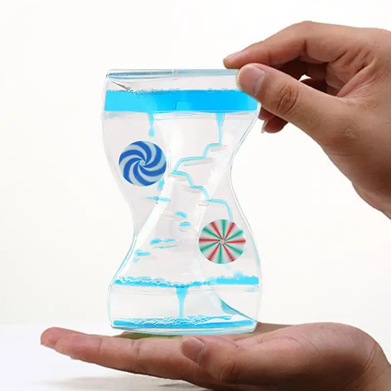 

Двухколесный жидкие часы 2 мин. жидкий пузырь для движения песочные часы с таймером сенсорные игрушки для детей реквизит для снятия стресса