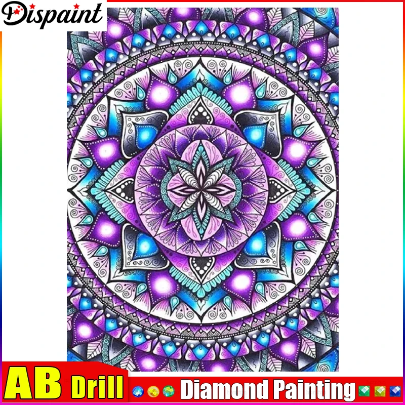 

Dispaint AB DIY 5D алмазная живопись "Цветные цветы" полная алмазная вышивка распродажа картина из стразов для праздничных подарков