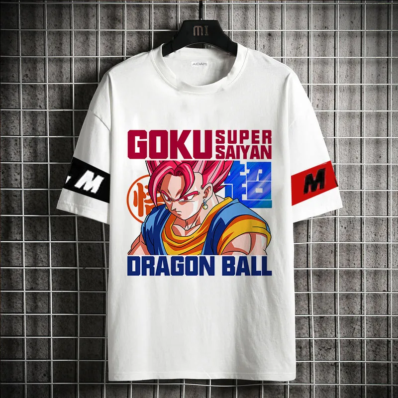 

Летняя футболка для мальчиков Dragon Ball 2026 с 3D-принтом Гоку, мужская модная повседневная футболка с коротким рукавом в стиле Харадзюку