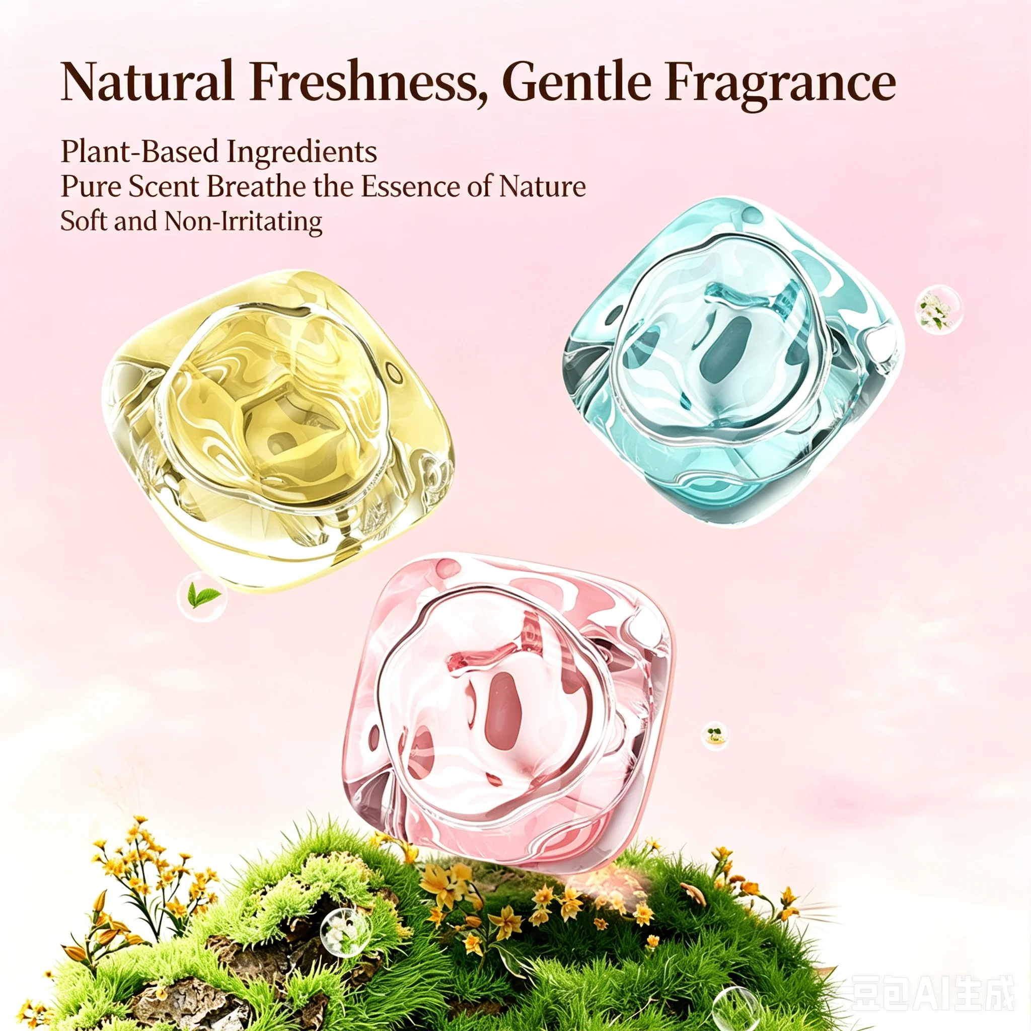 Small ice cube aroma diffuser car air outlet perfume car perfume holder high-end feeling ice fragrance