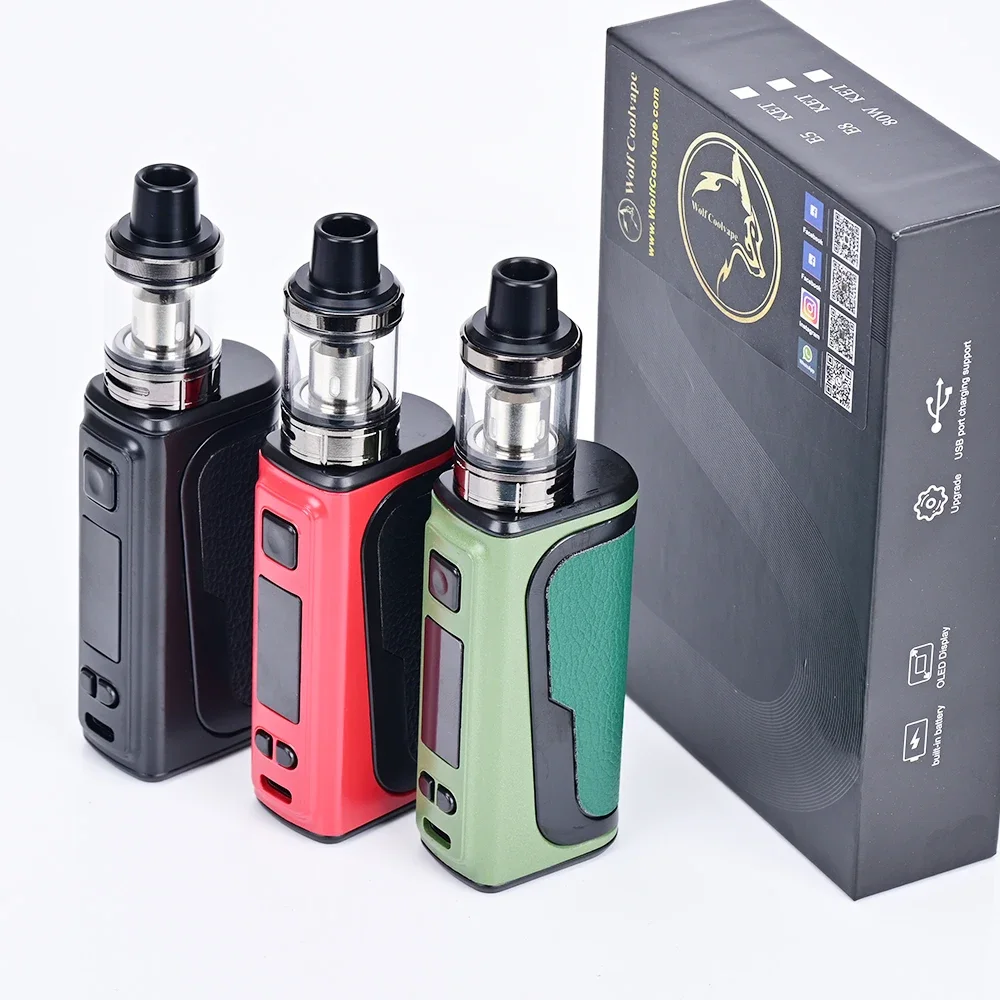 

Wolfcoolvape Vape Kit 120W E-Cig Mod Starter Kit with 2ml Tank 0.3ohm Coil Atomizer and 2200mAh Built-in Battery Vaporizer