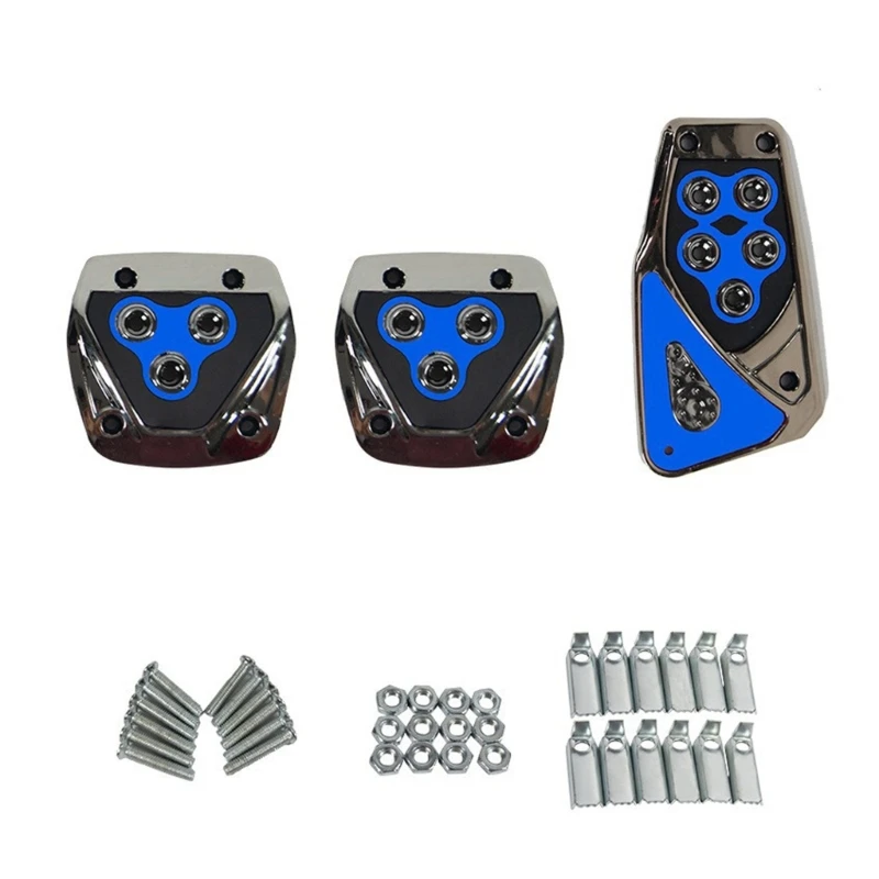 3pcs/Set Manual Transmission Brake Clutch Accelerator Pedal Set for Most Car SUVs Auto Accessories Throttle Clutch Pedal 