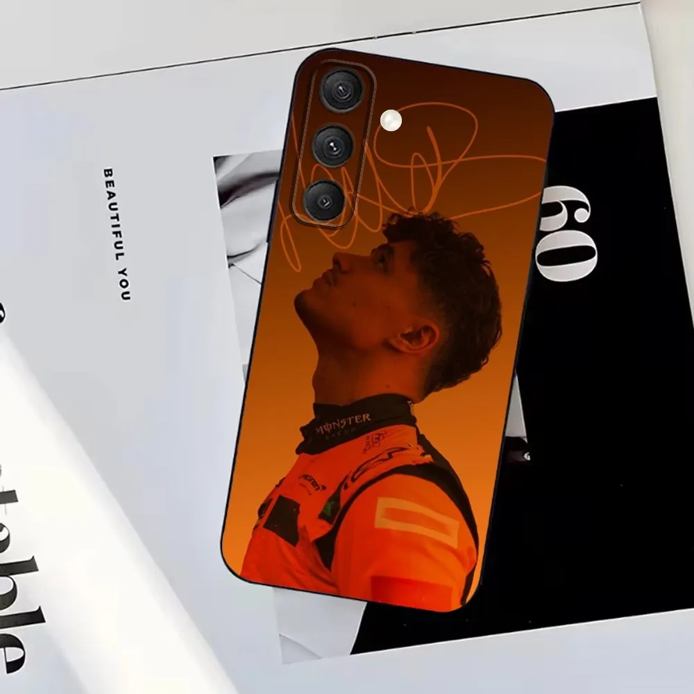 L-Lando N-Norris F1 สูตรเคสโทรศัพท์สําหรับ Samsung S25,S24,S23,S22,S21,S20, s10,Ultra,Plus,Lite,FE,ซิลิโคนนุ่มปกสีดํา