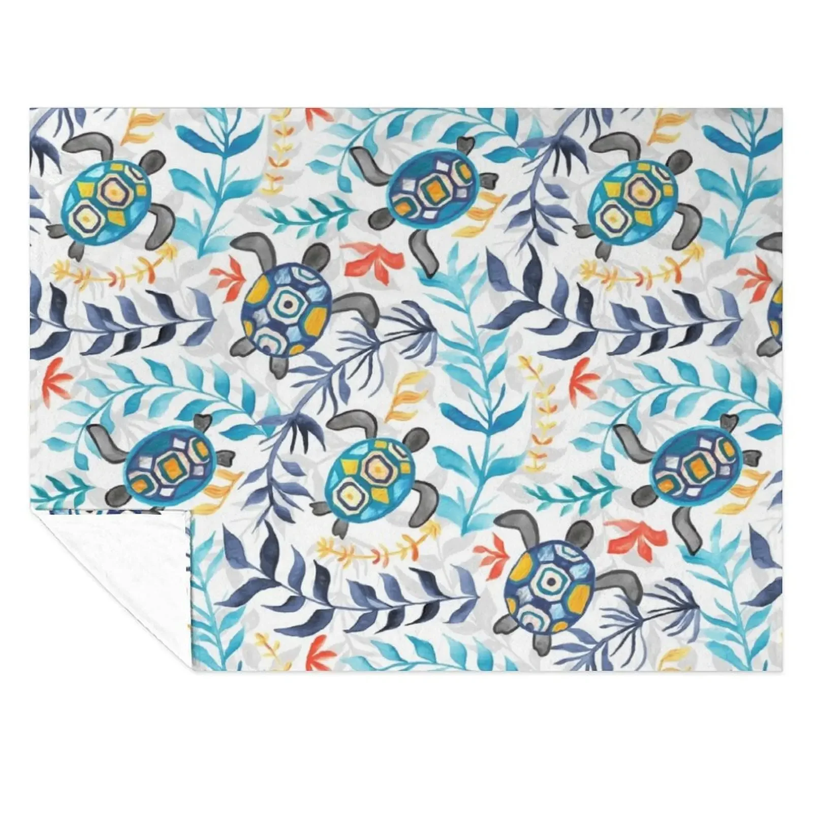 

Gouache Sea Turtle Serenity Throw Blanket Luxury Throw funny gift Camping Decoratives Blankets