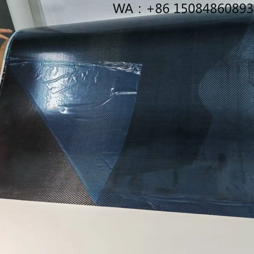 Tela de Fibra de Carbono Preimpregnada con Resina Epoxi, Tejido Liso de 12K y 640gsm, para Bolsas Automotrices, Uso Industrial General y Diario