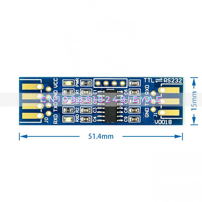 RS232 SP3232 TTL To RS232 Module RS232 To TTL Brush Cable Serial Port Module, Sunken Gold Board