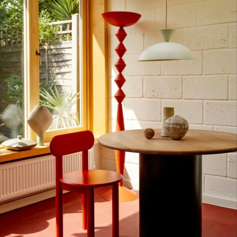 Designer art floor lamp next to the study sofa Bedroom vertical lamp