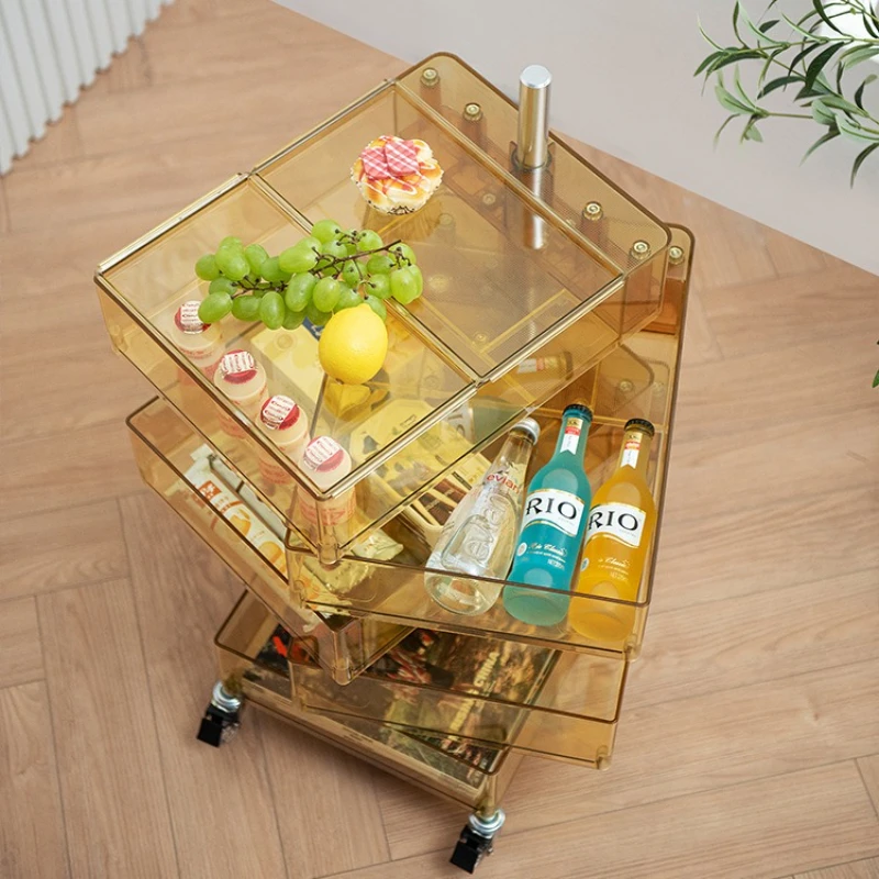 

360 rotating bedside table, bedroom ins wind, cosmetics storage edge, plastic drawers, removable shelves