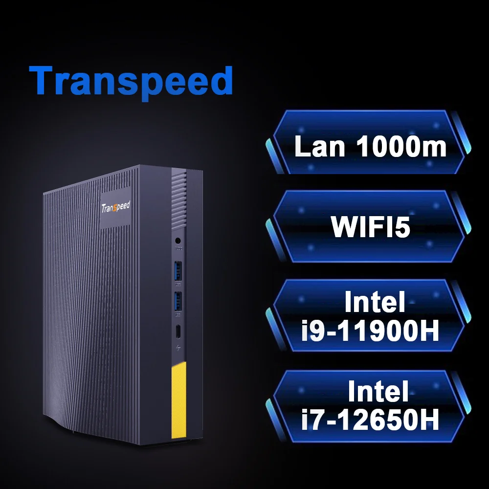 Trans peed Mini-PC Windows 11pro Intel UHD-Grafik i9-11900H i7-12650H Wifi6 BT 5,2 LAN 1000m 1TB Gaming-Computer HD 2,0 Mini-PC