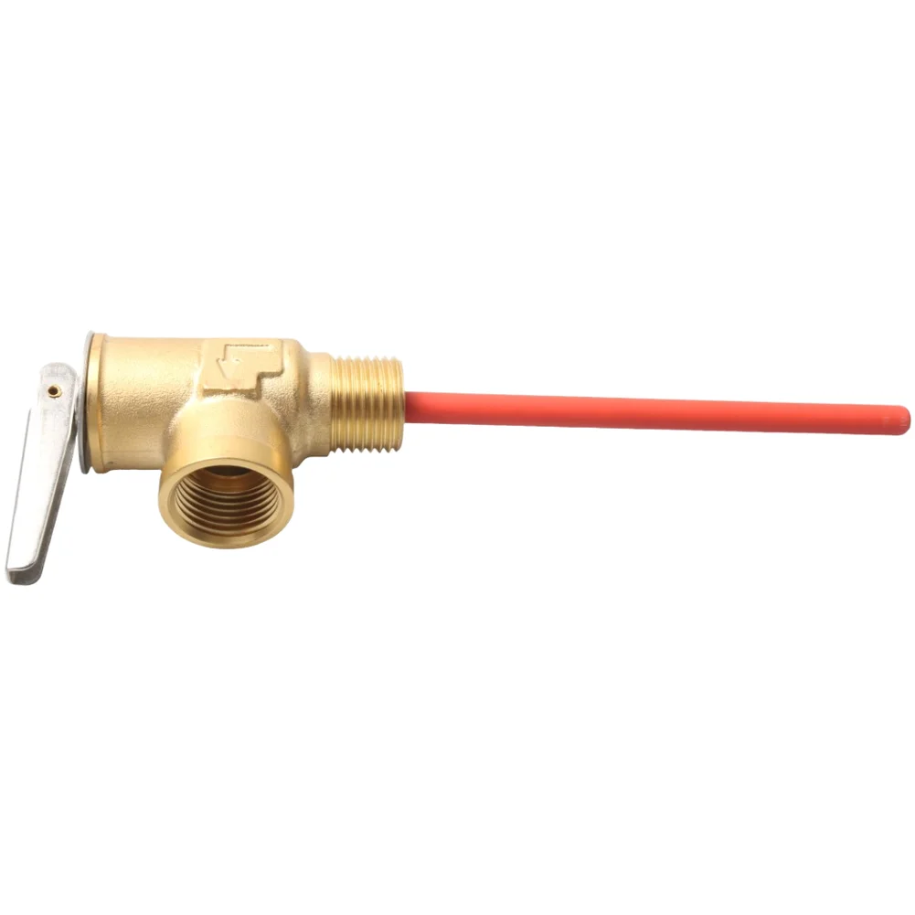 1/2 Inch NPT For Rv Water Heater Pressure Relief Valve Brass Temperature Safety Automatic Release 150 PSI 210F Direct