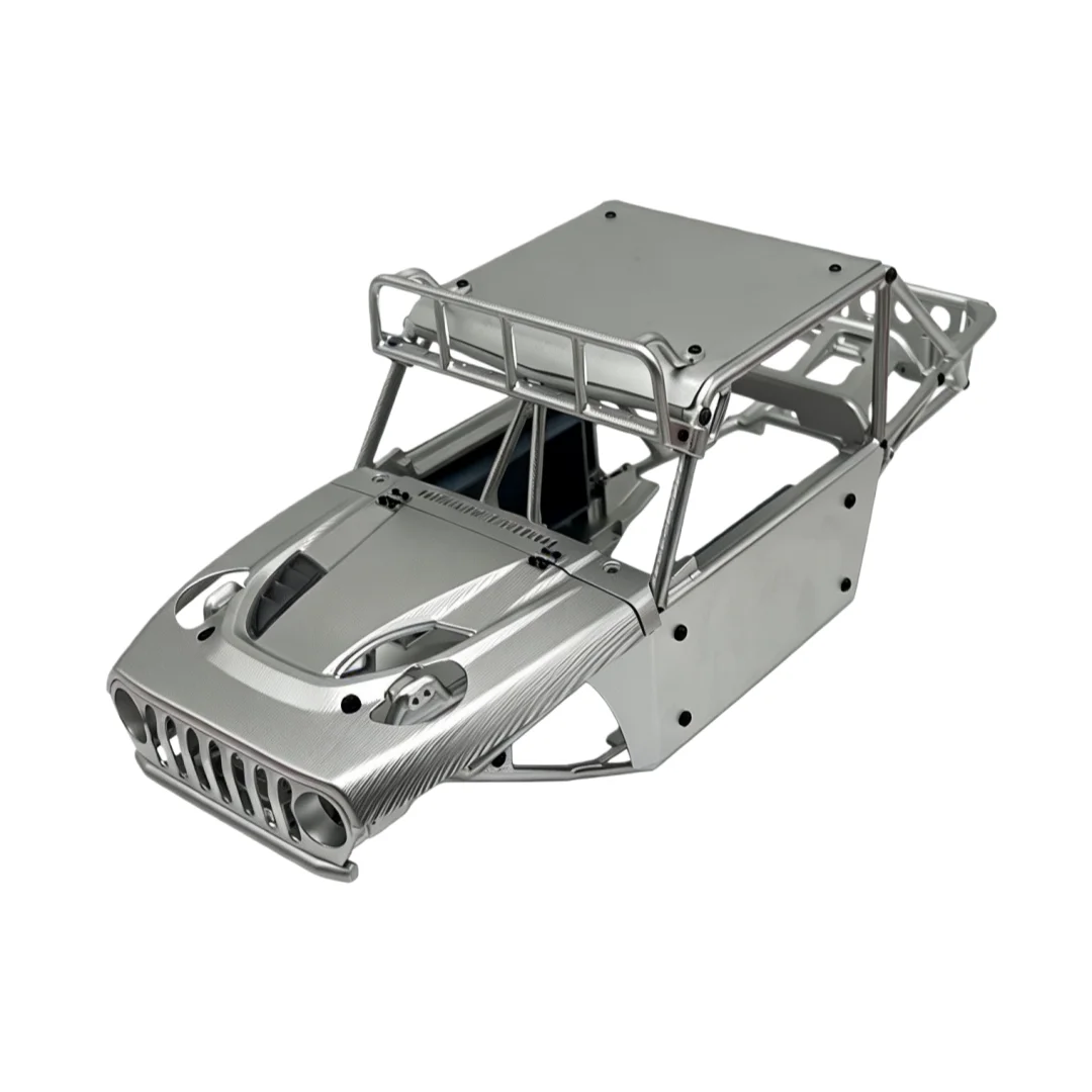 D1RC CNC Aluminum Alloy Metal H10 OPTIC Pipe Frame Front Face Hood Accessories for 1/10 RC Crawler Car Vanquis H10 Upgrade Parts
