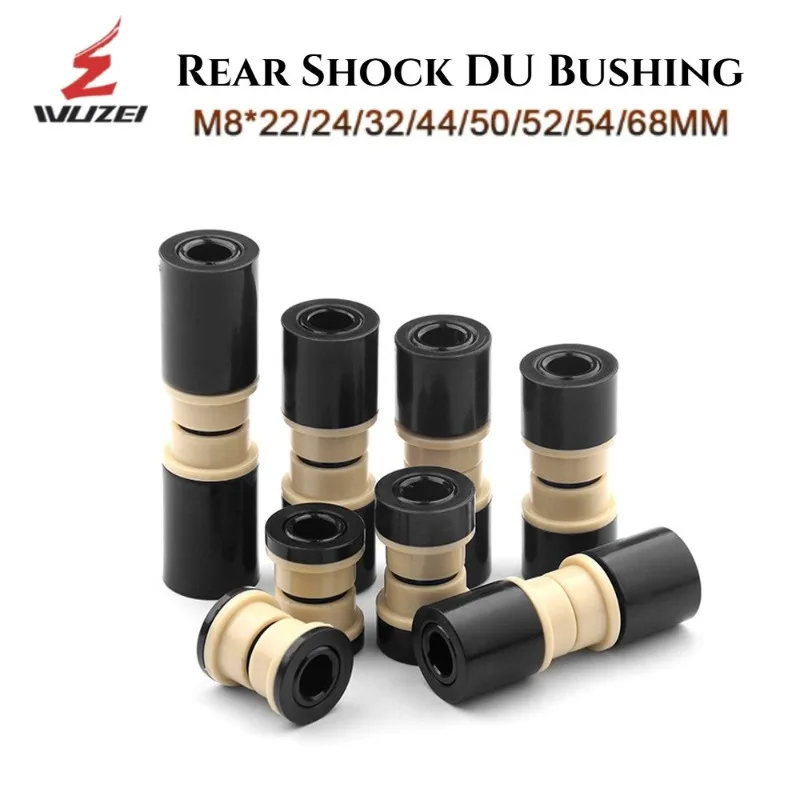 M8 Rear Shock DU Bushing Kit 22-68mm for Fox Rockshox DH Soft Tail Frame Pivot Aluminum Alloy Self-Lubricating Sleeve