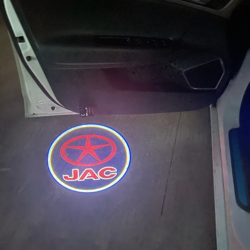 

2pcs LED Car Door Logo Light ProjectorFor JAC S3 S5 A30 A13 T8 6 M2 Laser Ghost Shadow Welcome Lamps Car Accessories Decoration