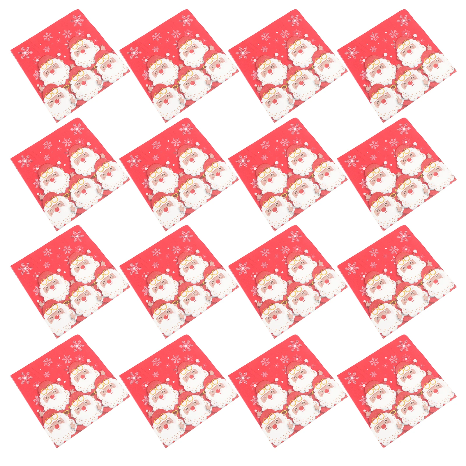 40pcs 크리스마스 냅킨 레드 신부 샤워 장식 일회용 대형 더블 레이어 휴일 수건