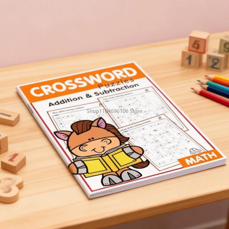 32 Pages Children's Math Workbook, Number Filling Workbook, Addition and Subtraction Within 20, Mental Arithmetic Book
