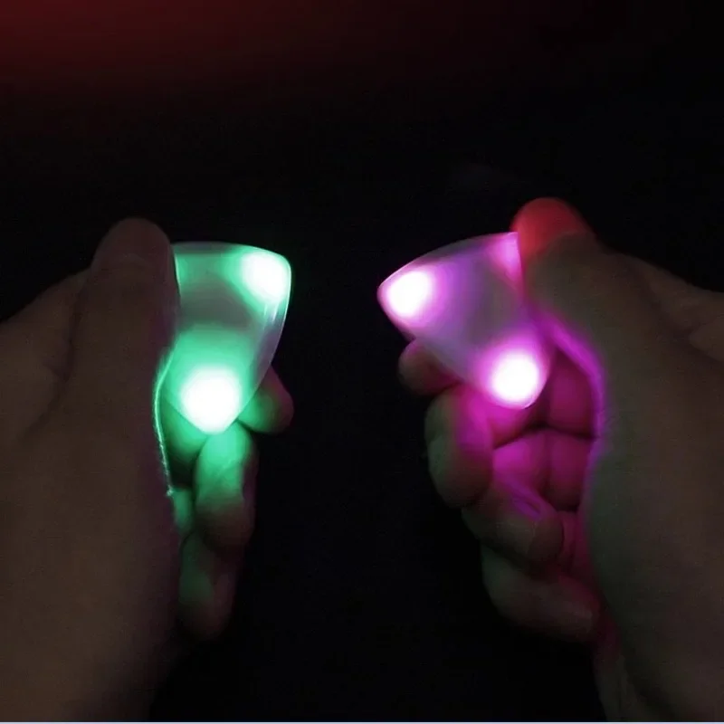 

2Pcs New Electric Guitar Bass LED Light Touch Glowing Picks Luminous Acoustic Guitar Picks Plectrum Ukulele Picks