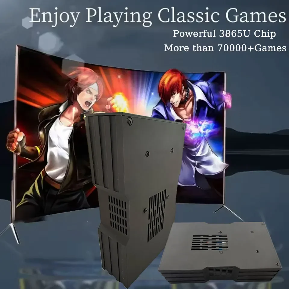 وحدة تحكم ألعاب Super 8G Ram x King 500G Gaming SSD Batocera 3865U 70000 + ألعاب لجهاز Wii PS2 XBOX PSP Switch N64 مقبض لاسلكي