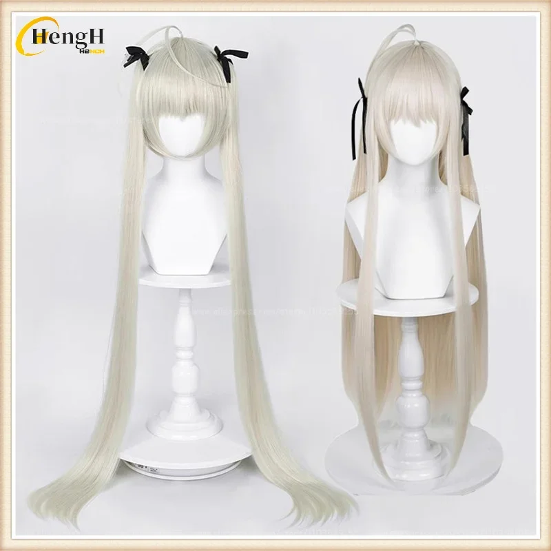 In Stock Anime Synthetic Kasugano Sora Wig Long 85cm/70cm Light Gray Gold Cosplay Wig Heat Resistant Hair Party Wigs + A Wig Cap